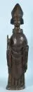 Saint Augustin – bois teinté foncé, sur socle, H= 86 cm, probablement plus ancien, légèrement endommagé