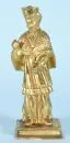 St. Nepomuk – wood, gilded, on base, H= 24 cm, probably 19th c., 1 hand slightly damaged, incomplete