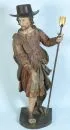 St. Wendelin – Wood, polychrome, on base, H= 95 cm, probably around 1700, 3 fingers glued, 1 thumb broken off