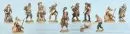 Krippenfiguren, 11 Stück – Holz, farbig gefasst, H= 9-15 cm, meist Bauern und Handwerker;