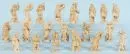 Krippenfiguren, 20 Stück – Holz, H= 12-14 cm, meist Hirten und Bauern;