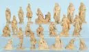 Krippenfiguren, 21 Stück – Holz, H= 5-10 cm, u.a. Maria, Josef und Bauern;