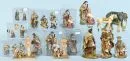 Nativity figures, 24 pieces – synthetic material, polychrome, H= 2-20 cm, mostly Holy Family, Three Wise Men