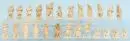 Figurines de crèche, 25 pièces – bois, H= 7-12 cm, surtout bergers et paysans