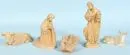 Figurines de crèche, 5 pièces - Sainte Famille avec bœuf et âne