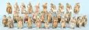 Figurines de crèche, env. 30 pièces – bois, polychrome, H= 10-16 cm, surtout bergers et paysans