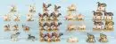 Figurines de crèche, env. 30 pièces - animaux – bois, polychrome, H= 5,5-7 cm, surtout oies, poules et chèvres