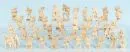 Krippenfiguren, ca. 40 Stück – Holz, H= 7-12 cm, meist Hirten und Bauern;