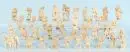 Figurines de crèche, env. 40 pièces – bois, H= 7-12 cm, surtout bergers et paysans