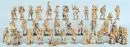 Figurines de crèche, env. 40 pièces "Lepi" – bois, partiellement teinté brun, H= 3,5-15 cm, surtout personnages paysans