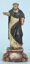 Saint with book – polychrome wood, on curved base, H= 27 cm, 18th c., 1 hand damaged