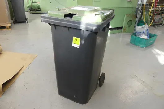Mülltonne, mit Inhalt