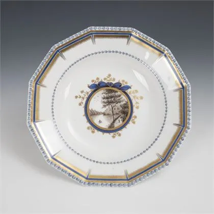 Assiette "Service royal bavarois". Nymphenburg