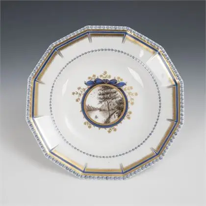 Assiette "Service royal bavarois". Nymphenburg