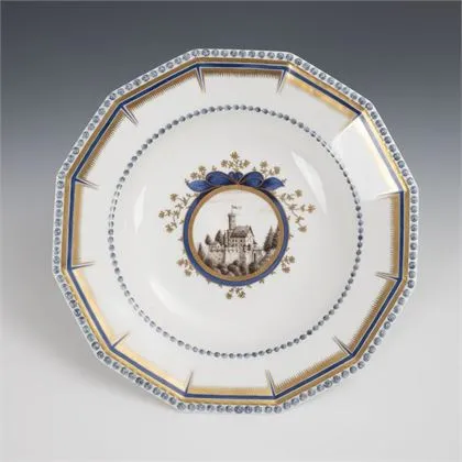 Assiette "Service royal bavarois". Nymphenburg