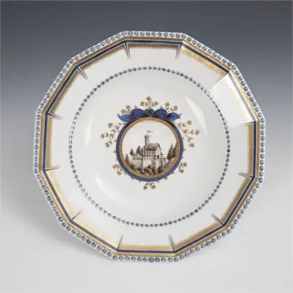 Assiette "Service royal bavarois". Nymphenburg