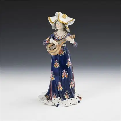 Renaissancedame mit Mandoline