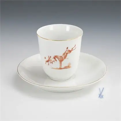 Rare tasse de cavalier. Meissen
