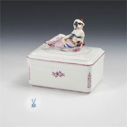 Krabička s Pierrette. Meissen