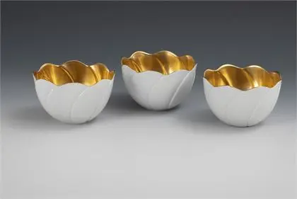 3 coupelles nymphéa. Meissen