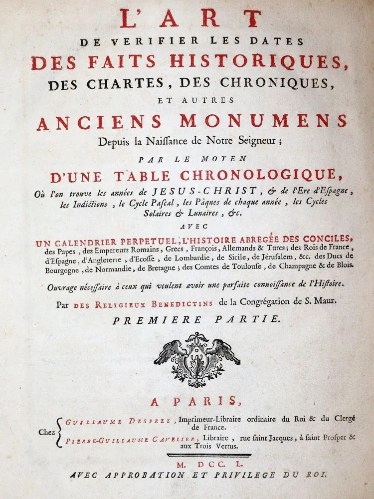De kunst om de data van historische feiten, charters, kronieken en andere oude monumenten te verifiëren
