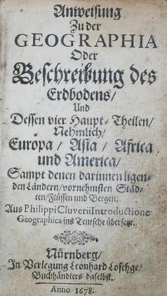 Instruction in Geography or Description of the Earth