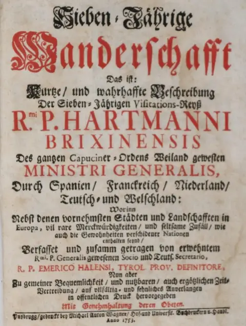 (Fischer,E.). Sieben-Jährige Wanderschafft Das ist: Kurtze, und wahrhaffte Beschreibung Der Sieben-Jährigen Visitations-Reyß