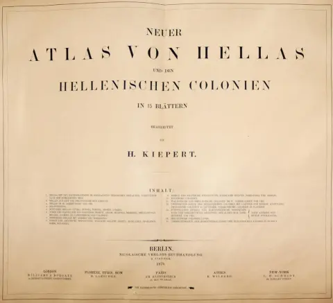 Kiepert,H. – Новый атлас Греции и греческих колоний