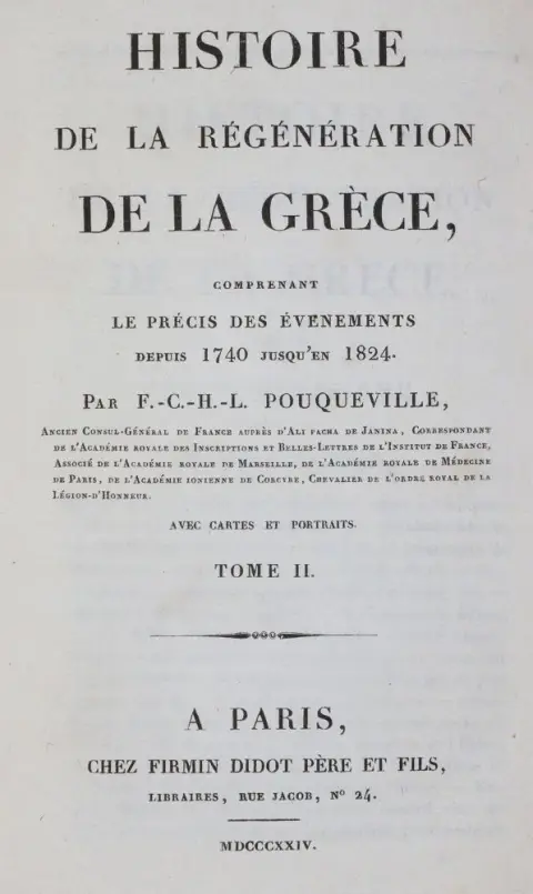 Pouqueville,F.C.H.L. – Histoire de la régénération de la Grèce