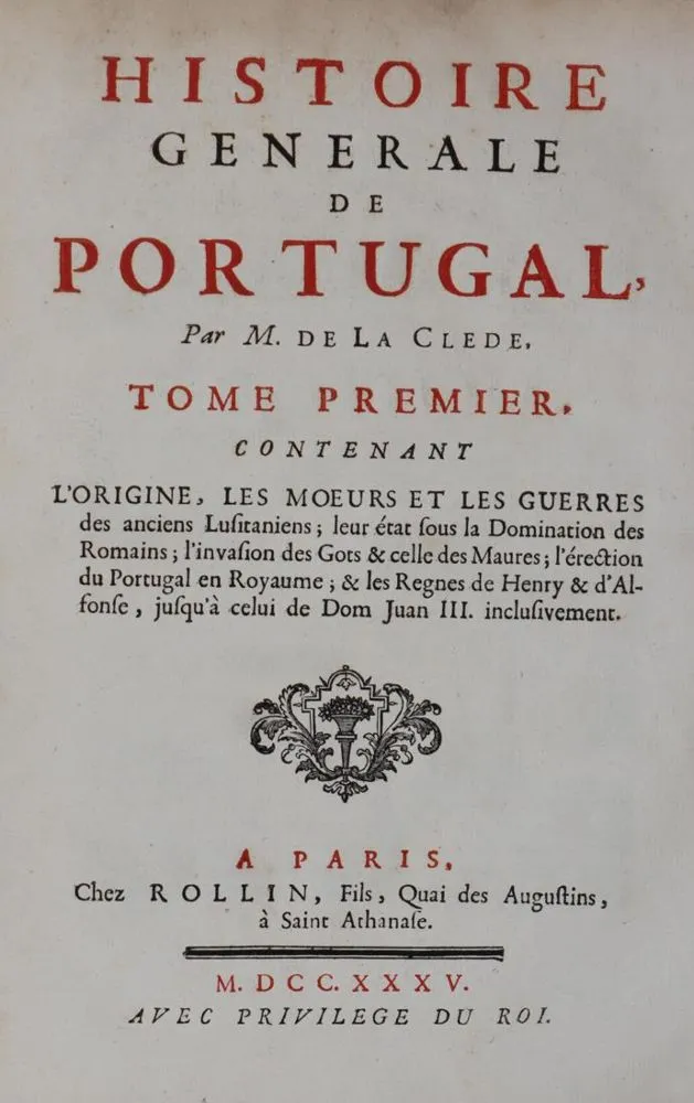 La Clede,N.de. – Histoire generale de Portugal