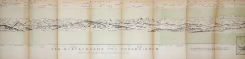 Steudel,A. – Mountain panorama of Überlingen, taken in 1875