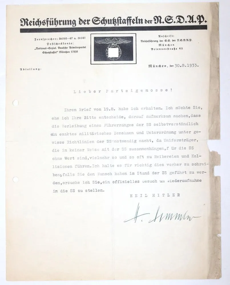 Himmler, Heinrich, – nationalsozialistischer Politiker (1900-1945)