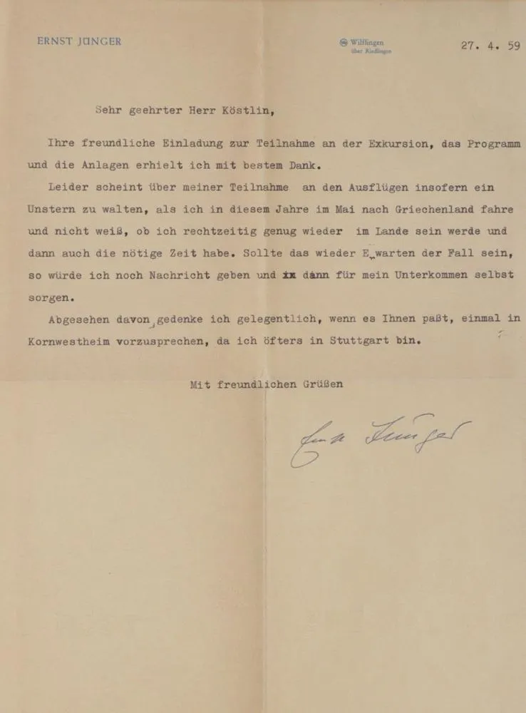 Jünger, Ernst – (1895-1998)