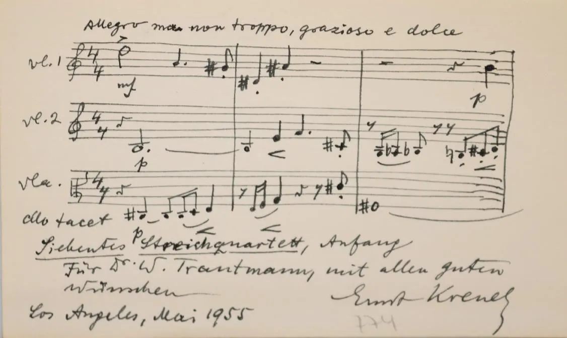 Krenek, Ernst, – American composer of Austrian origin, (1900-1991)