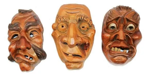 Fasching, Perchten – Collection de 20 masques en bois de la région de Rottach-Egern