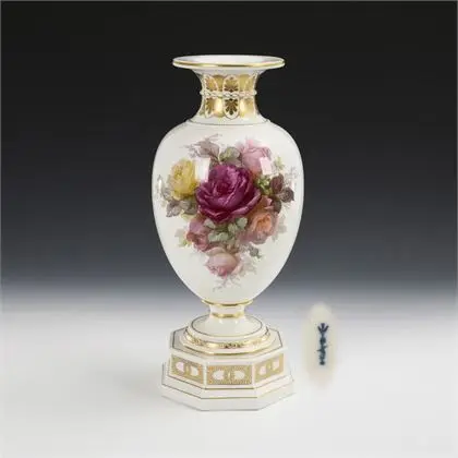 Vase Art nouveau avec peinture douce. KPM Berlin