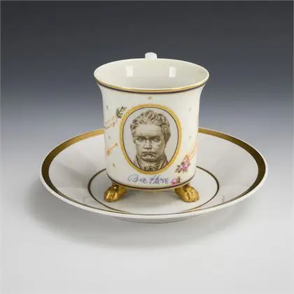 Tasse à portrait : Beethoven. KPM Berlin