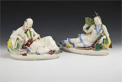 Grand couple de Chinois. Schwarzburger Werkstätten