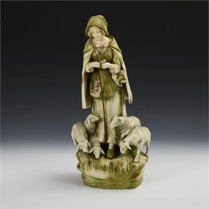 Schäferin mit Blumen. Amphora