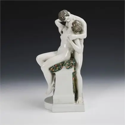 Jugendstil-Plastik: "Liebesfrühling". Rosenthal