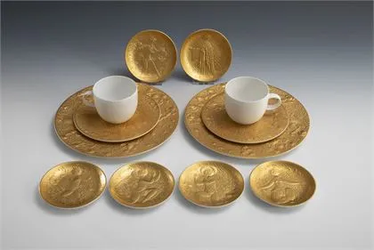 2 příbory a 6 malých talířů "Kouzelná flétna". Rosenthal