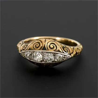 Art Deco ring with old-cut brilliants