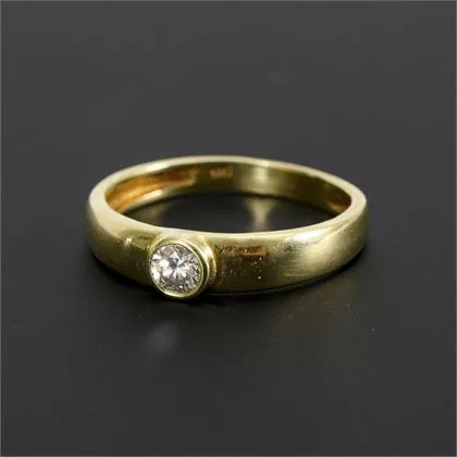 Ring with diamond solitaire