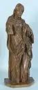 Sainte femme – bois, teinté foncé, sur plaque de base, H= 73 cm, allemand du sud, 17e/18e s., avant-bras manquants, vermoulu;
