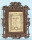 Picture frame – wood, richly carved openwork decor with vine tendrils, rebate 43 x 32.5 cm, overall 79 x 61 cm, minimally damaged