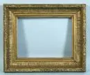Cadre photo – bois/masse moulée, bronzé, décor floral en relief, feuillure 30,5 x 40,5 cm, total 47 x 58 cm
