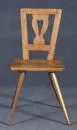 Board chair – cherry, 4 splayed tapered legs, back with curved decorative splat, H= 92 cm, 19th c.;