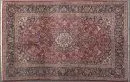 Dywan Kork-Keshan, Persja, 136 x 214 cm – stary, wełna, bardzo drobne tkanie, czerwone tło, wielokolorowy środek, otoczony motywami kwiatowymi, ciemnoniebieska bordiura główna