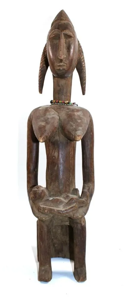 Bambara Mali – Mutterfigur mit Kind auf dem Schoß