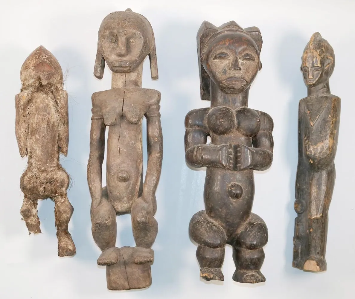 Kultfiguren. – Zwei Holzfiguren, Bateba Phuwe Burkina Faso u